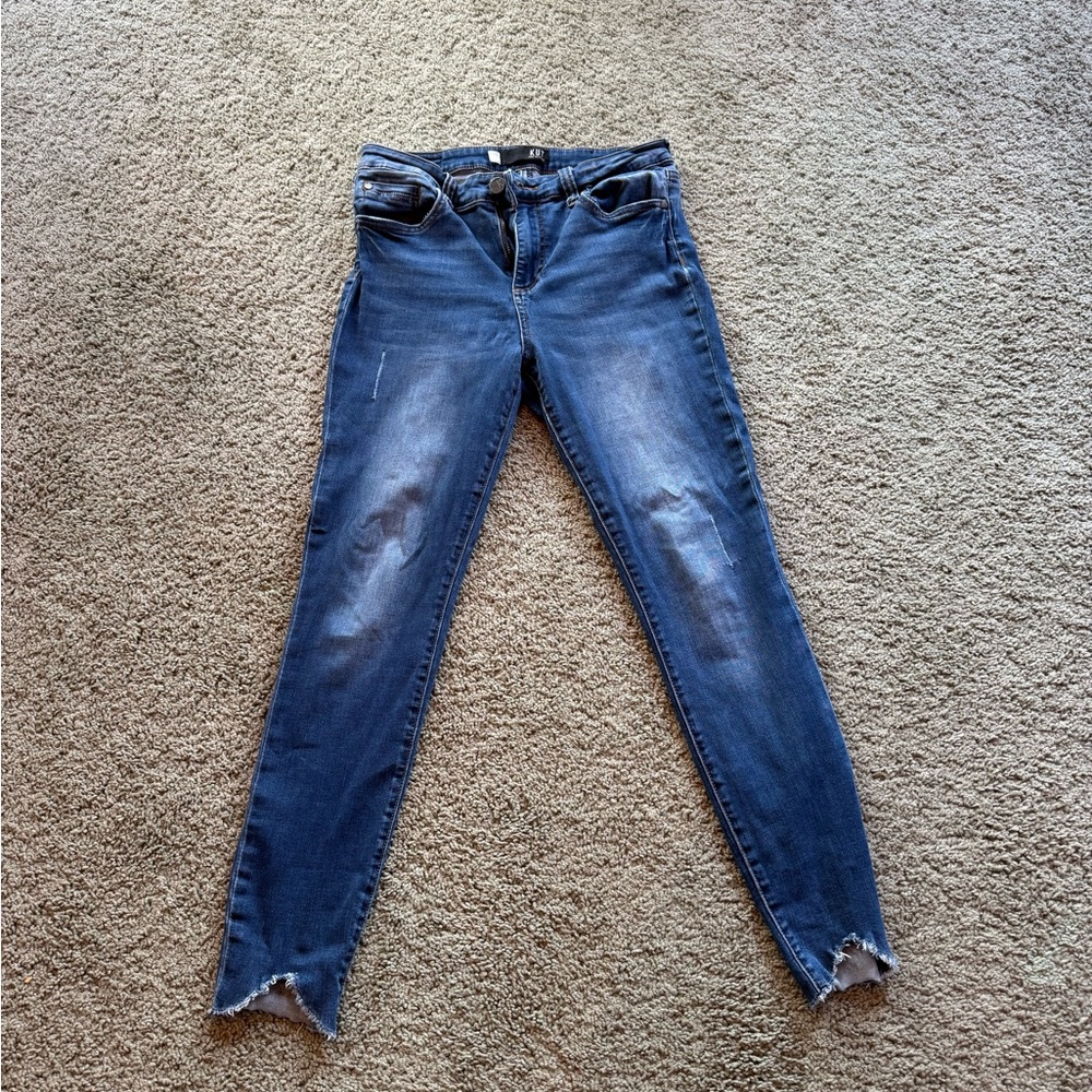 Kut from the Kloth Distressed Blue Skinny Jeans